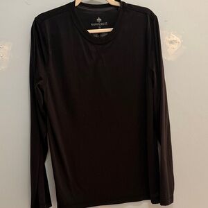 RAINFOREST Men's Classic Black Long Sleeve Tee